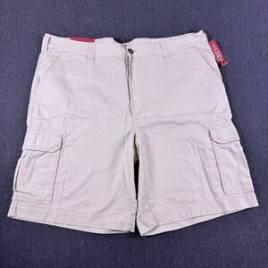 Merona‎ Mens Oyster Comfort Outdoor Flat Front Pockets Cargo Shorts Size 46